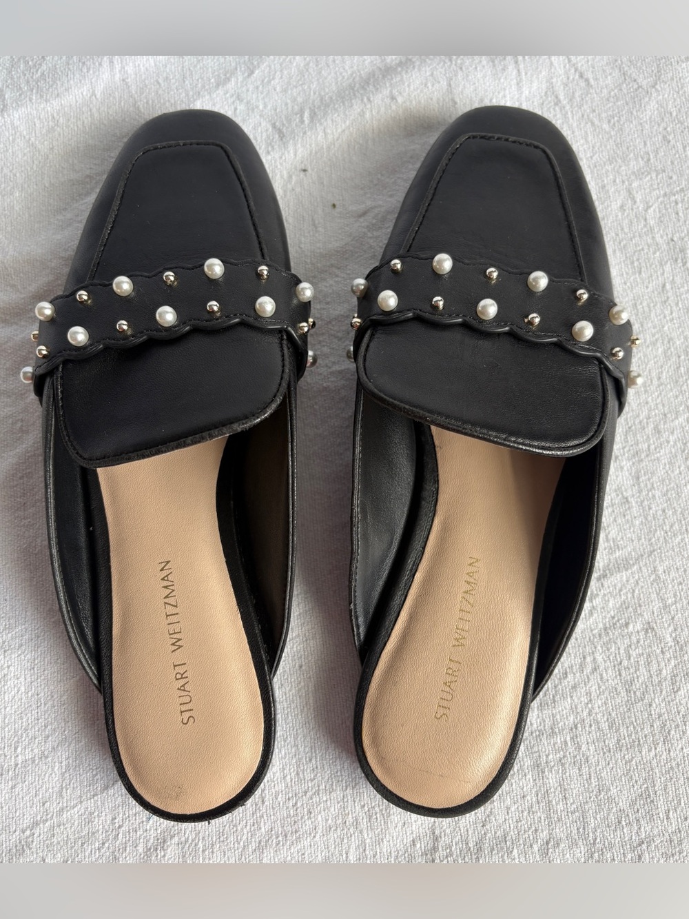 Stuart Weitzman Payson Slide Pearl Sz EU 35 elegant